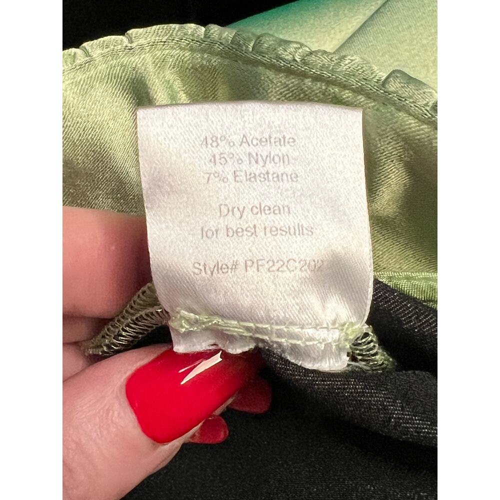 Aliette Green Silk Wide Leg Pants 4 - Picture 15 of 15